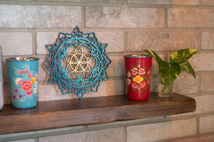 flower of life - mandala wood wall décor