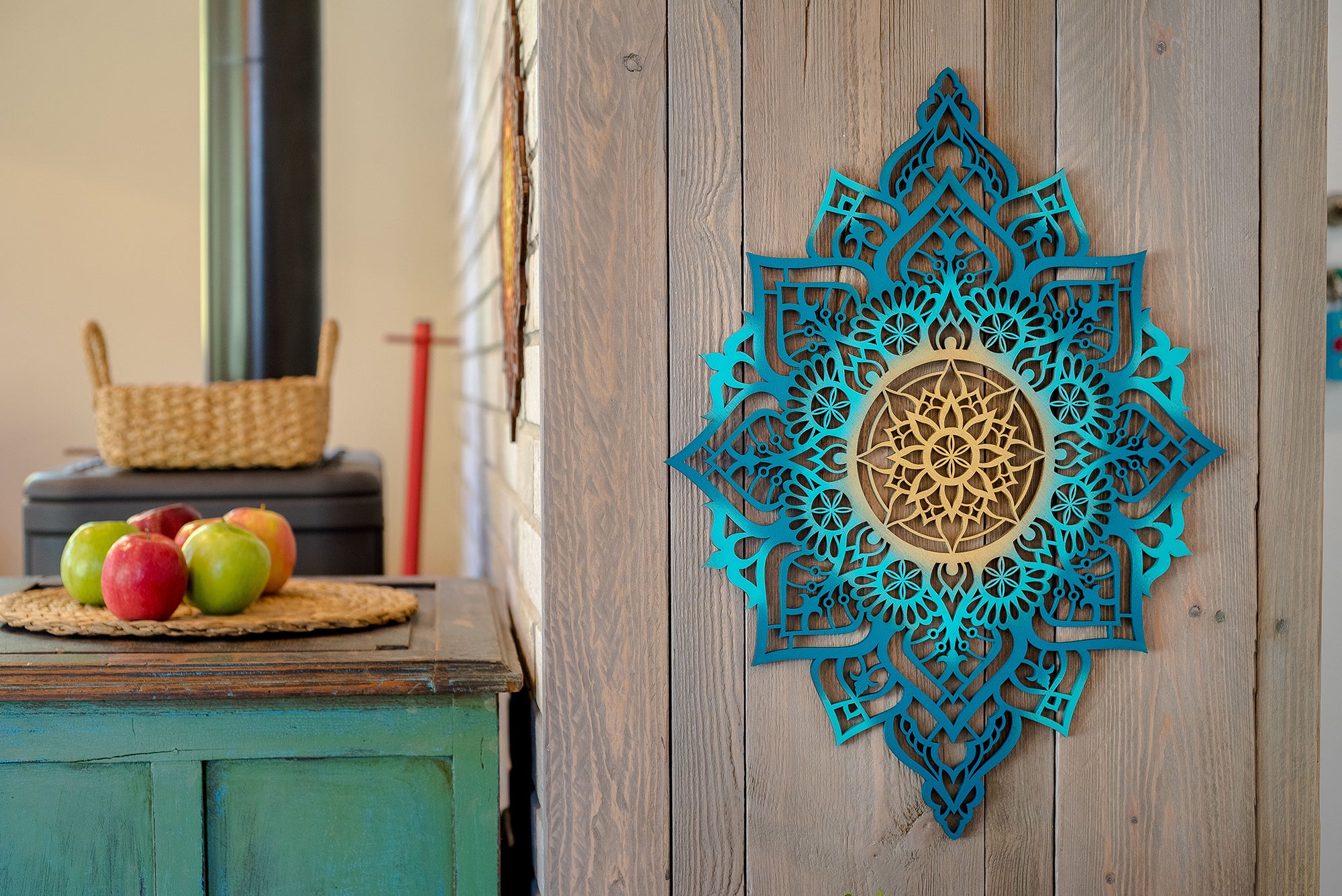 Wooden mandala discount wall art